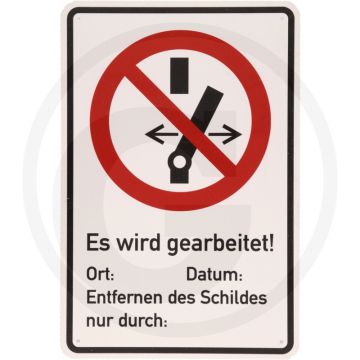 Ks tools warnschild geerdet 200x120mm alu-/kunststoffverbund