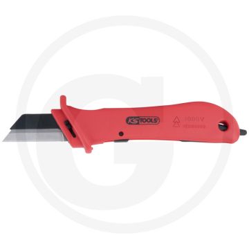 Ks tools kabelmes met isolatie conform iec 60900, 117.1148 - rechte snede, kunststof veiligheidsgreep, 110x28x230mm