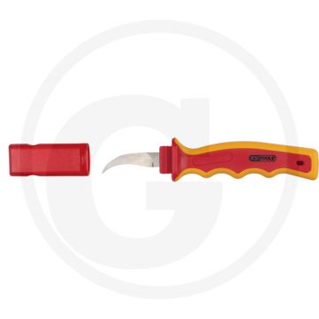 Ks tools geïsoleerd papiermes, 210 mm - haakvormige schneide