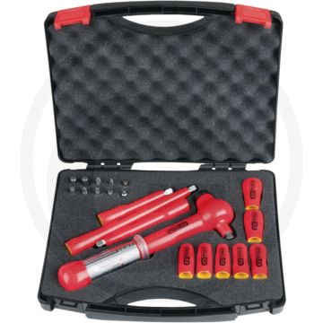 Ks tools 1/4” geïsoleerde dopsleutelset, 21-delig - vde, chrom vanadium