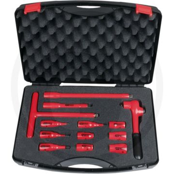 Jeu de clés à douille isolées Ks Tools 3/8”, 13 pièces - VDE, 32 dents, 2 400 g