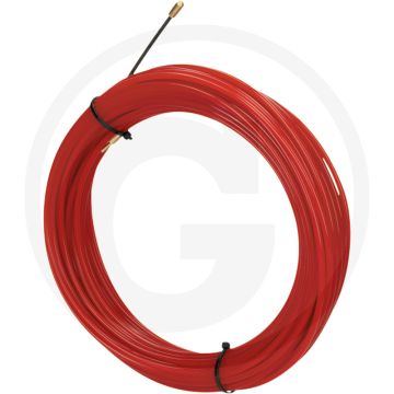 Ks tools kabel-einziehdraht, 20,0 m - ideal zum einziehen oder verlegen von kabeln - metallkopf für einfaches durchschieben durch rohre