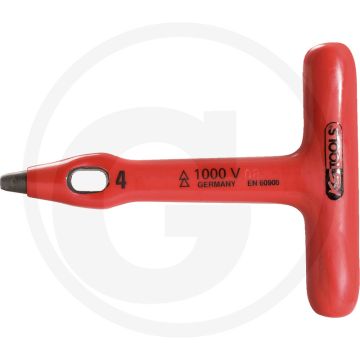 Ks tools isoliertes locheisen, 100 mm mit t-griff, chrom vanadium