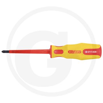 Ks tools ergotorque® vde-schroevendraaier ph 1, 185mm l1 - 80mm l2 - 105mm l3
