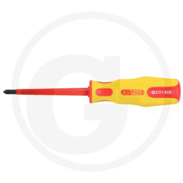 Ks tools ergotorque® vde-schroevendraaier pz 2, 205mm l1, 1000v isolierung