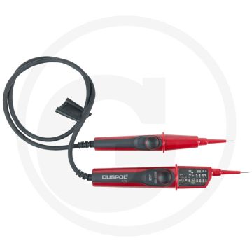 Ks tools spanningstester, tweepolig met beschermende isolatie, 12 - 1.000 volt - led/lcd display