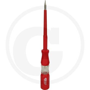 Ks tools spanningstester, geïsoleerd 100 - 500 v | 180 mm - vernickelde klinge met sichtfenster