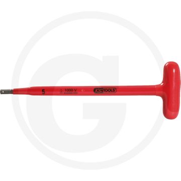 Ks tools clé hexagonale isolée avec poignée en T, 8x - 17mm d, 250mm l1, 22mm l2, 100mm de long