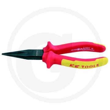 Ks tools ergotorque® vde flachrundzange, 208 mm - inductief geharde präzisionsschneiden