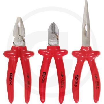 Ks tools classic 1.000 v tangenset - 3-delig, dompelgeïsoleerde handgreep