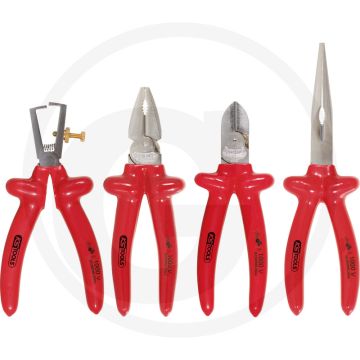 Ks tools classic 1.000 v tangenset - 4-delig, dompelgeïsoleerde handgreep