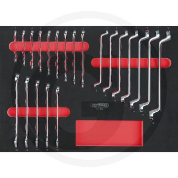 Ks tools scs schlüssel-satz, 21-tlg. in 1/1 systemeinlage - feinster chrom vanadium stahl
