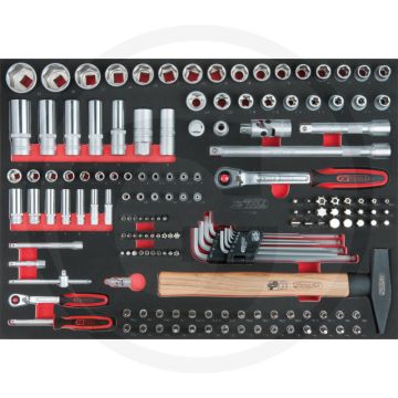 Ks tools scs 1/4"+1/2" steckschlüssel-satz, 163-tlg. - Öl- und chemikalienbeständig