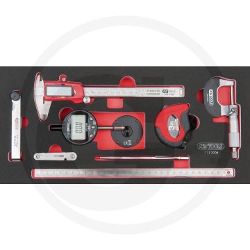 Ks tools meetgereedschapset, 8-dlg, 1/3 systeem-inl - hoogwaardige schuiminzet