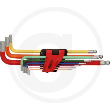 Ks tools kugelkopf-innensechskant-winkelstiftschlüssel-satz, extra lange ausführung