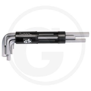 Ks tools classic 3 in 1 haakse binnenzeskant-stiftsleutelset, 8-delig, 5/64" - 3/8" - lange ausführung, din iso 2936, zollmaße