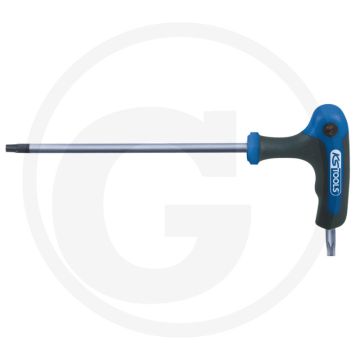 Ks tools ergotorqueplus® haakse tx stiftsleutel met t-greep met boring, tb30 - gehard, verchroomd, staal