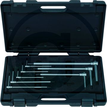 Ks tools Griffschlüsselsatz, 8-teilig 3-fach Sechskant 2-10 mm - Chrom-Vanadium - im Kunststoffkoffer
