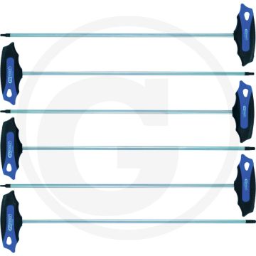Ks tools ergo+ t-greep stiftsleutelset tx, 373mm, 6-dlg, extra lang