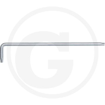 Ks tools classic tx eckstiftschlüssel mit bohrung, extra lang, tb10 - gehärtet, verchromt, stahl