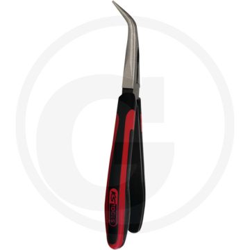 Ks tools slimpower flachrundzange, gebogen, 210mm - 45° gebogen, extra slanke bauform