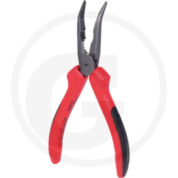 Ks tools ultimate+ telefoontang, gebogen, 165 mm, titanium-gecoat met precisiesnijden