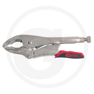 Ks tools griptang - met grote bek met easy-release, 65 mm, l: 250 mm - geschmiedete greifbacken, gezahnte ausführung, chrom-molybdän