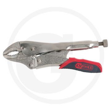 Ks tools grijptang met easy-release, 30 mm, l: 125 mm - gezahnte greifbacken, vergrendelbaar