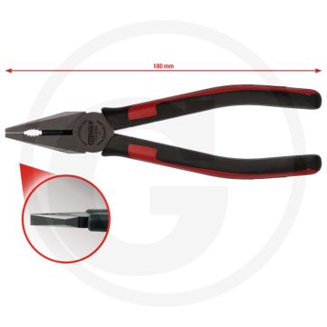 Ks tools slimpower kombinationszange, 180mm - extra schlanke bauform