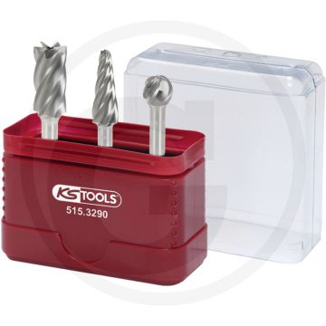 Ks tools freesstiftset, 3-dlg - hohe standzeit, maximale schnittgeschwindigkeit 1100 m/min