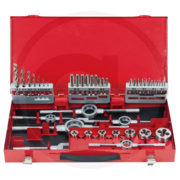 Ks tools hss co draadsnijgereedschap-set, 44-delig - kobaltierter hochleistungs-stahl
