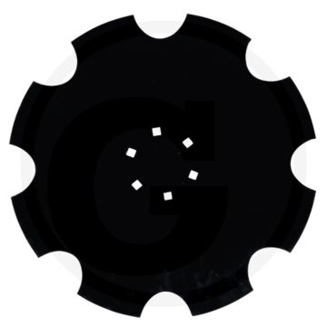 Eggeschijf getand, Ø: 460 mm - 8 tanden, 100 mm gatafstand