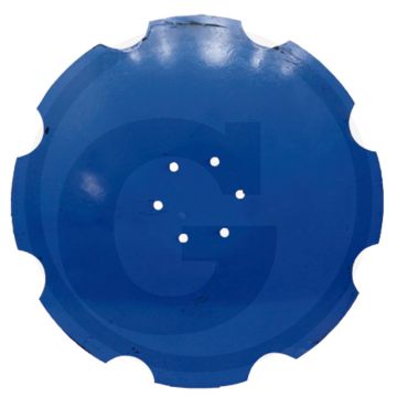 Lemken eggeschijf - getand, Ø 465mm, 5mm dik, 6 boringen, Ø 10mm