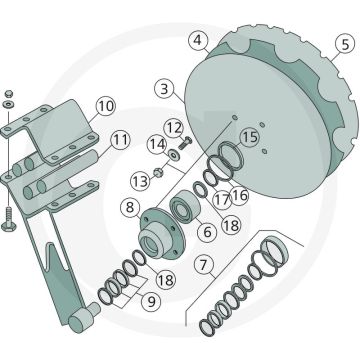 Eggeschijf glad 510mm Ø 20" dikte 5mm buiging 55mm