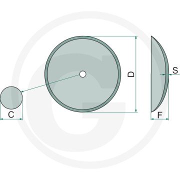 Disque d'œuf lisse 510mm Ø extérieur 20