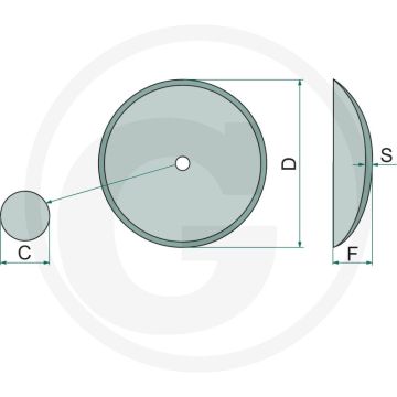 Eggeschijf glad, Ø: 610 x 6 mm - dikte: 6 mm