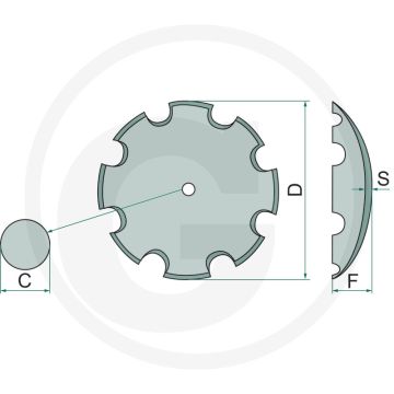 Eggeschijf getand, Ø: 610 x 6 mm - 10 tanden