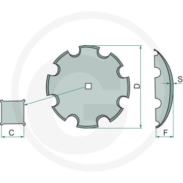 Eggeschijf getand, Ø: 510 x 4 mm - 10 tanden