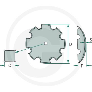 Eggeschijf getand, Ø: 610 x 6 mm - 10 tanden
