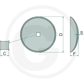 Eggeschijf glad, Ø: 450 x 4 mm - dikte: 4 mm