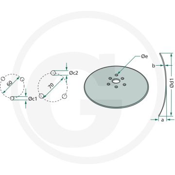 Schijf glad, Ø: 300 x 5 mm - buiten-Ø: 300mm