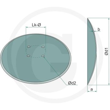 Disque lisse, Ø : 460 x 4 mm - épaisseur : 4 mm