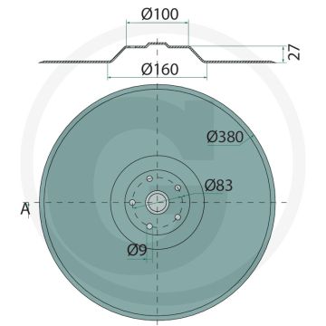Shim brandstofpomp glad, Ø: 380 x 3 mm - buiten-Ø: 380mm