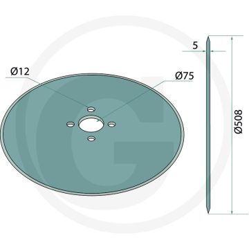 Saatgutscheibe 508x5 - Lochabstand 100m
