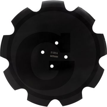 Holle schijf - getand, Ø 460mm, 4mm dikte, 4x Ø 11mm boringen