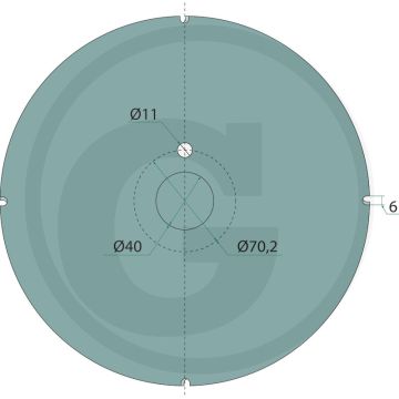 Zaaischijf 4 mm a4 monopill - buiten-Ø 260 mm