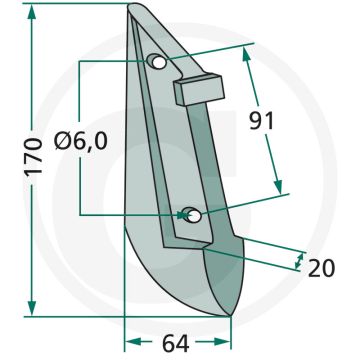 Kouterpunt d7 voor amazone 18001 dh031 bouten