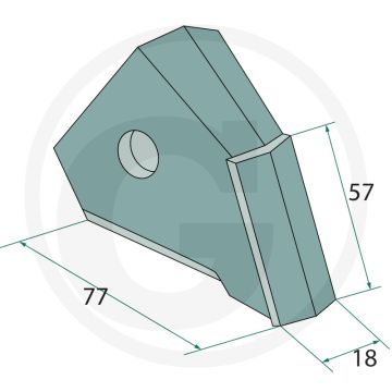 Heavy duty schaarpunt voor zaden - lengte 15 cm