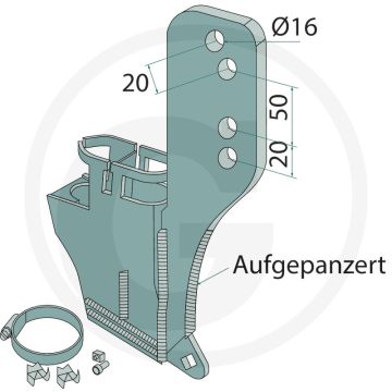 Houder vos-systeem - scharen en toebehoren met vos-systeem