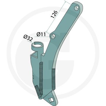 Heavy duty zaaikouteradapter voor granulaat - met verstelbare diepte